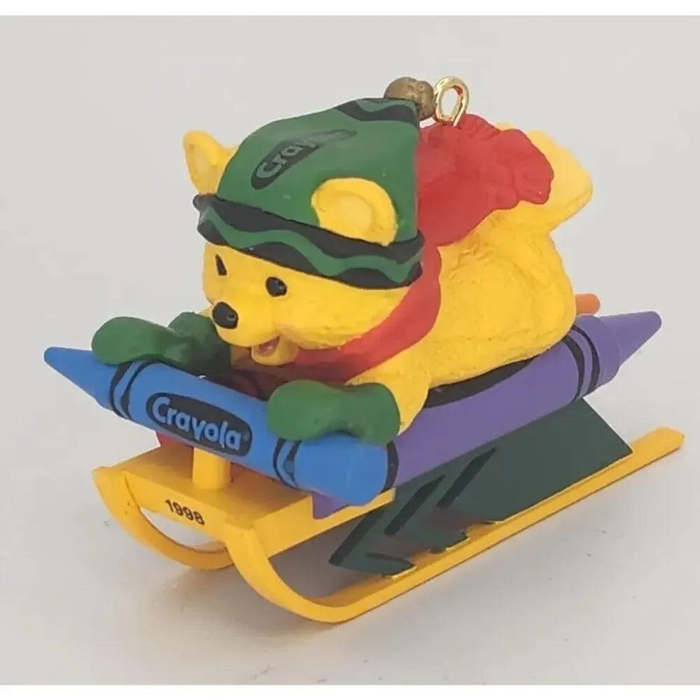 1998 Hallmark‎ Keepsake Bright Sledding Colors Crayola Christmas Ornament U236